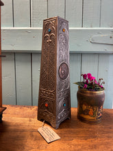 Jewelled Arts & Crafts pewter obelisk, c. 1900–1925