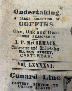 An excellent pair of Connaught Telegraph newspapers from 1919 and 1923