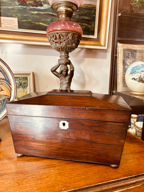 William IV, Sarcophagus style rosewood tea caddy - 1835