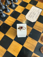 9ct Pinky Ring with Garnet and Diamond shoulders