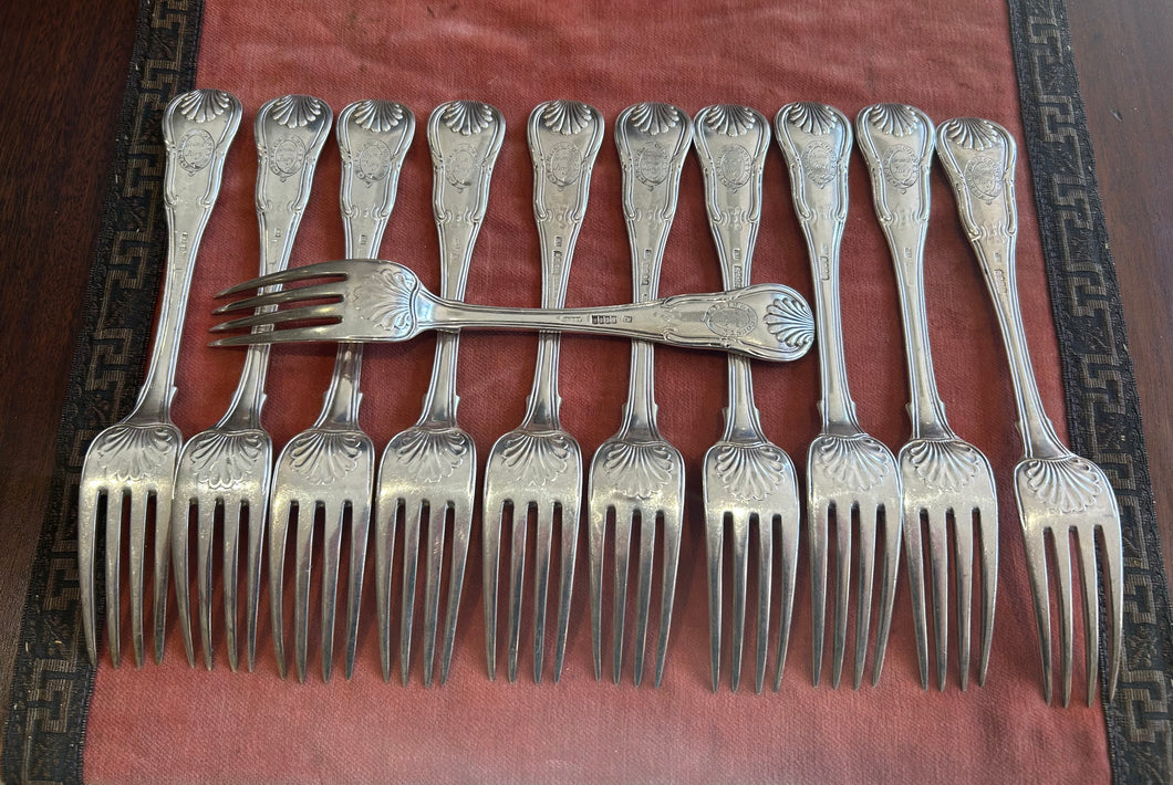 Kings County Grand Jury Georgian Irish Silver Forks - 1819