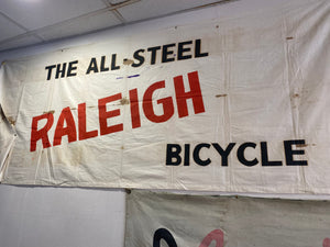 Large Sign Painted Raleigh Shop Sign “The All Steel Bicycle.