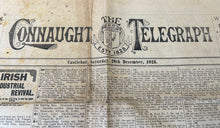 An excellent pair of Connaught Telegraph newspapers from 1919 and 1923