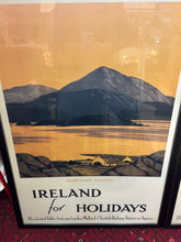 Pair of London Midland & Scottish Railways travel posters, illustrated by Paul Henry. “Ireland for the holidays”