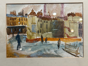 Elizeabth Rivers RHA (1903-1964)
Oil on board.
Pimlico, Dublin 8.