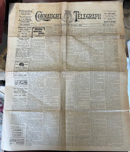 An excellent pair of Connaught Telegraph newspapers from 1919 and 1923