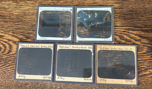 Henry King - Jenolan Caves, NSW. Original signed glass photographic slides. (5) circa 1880’s