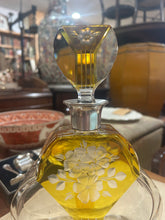 Large Josephinehutte  Art Deco amber crystal scent bottle.