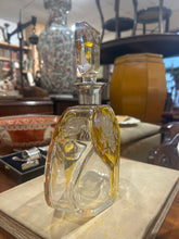 Large Josephinehutte  Art Deco amber crystal scent bottle.