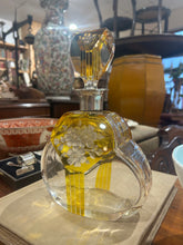 Large Josephinehutte  Art Deco amber crystal scent bottle.