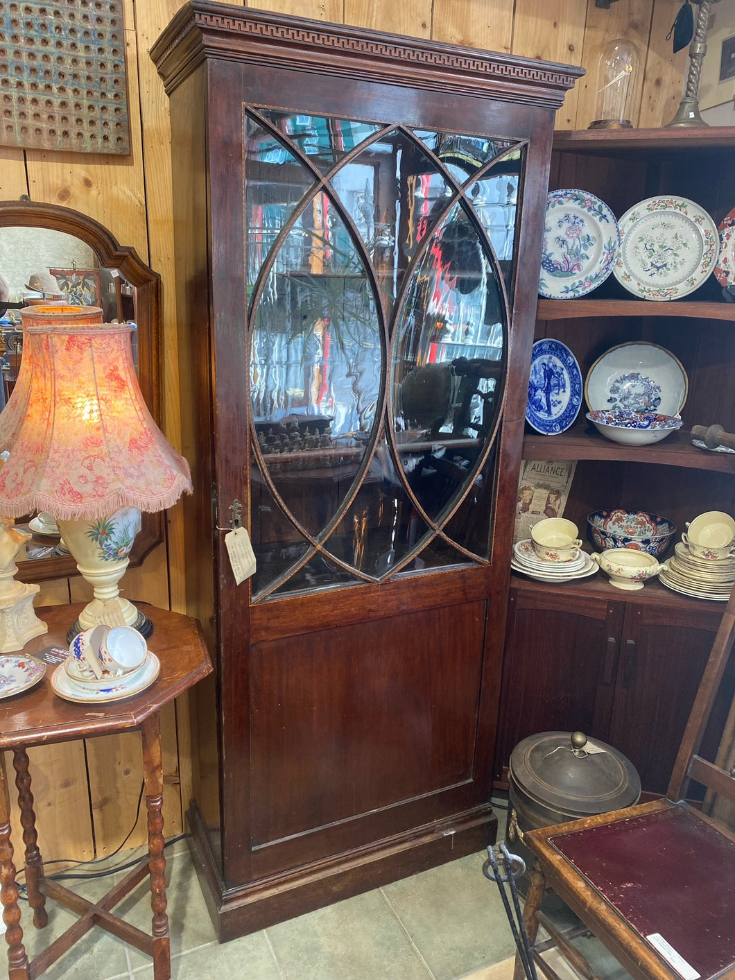 Early Victorian Glazed Mahogany Bookcase