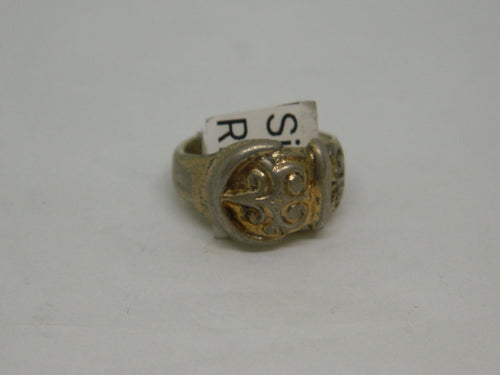 Gilt Sterling Silver Buckle Ring