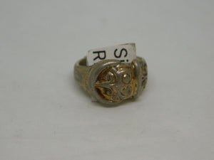 Gilt Sterling Silver Buckle Ring