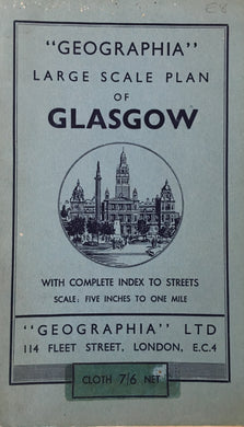 'Geographia' Map Large Scale plan of Glasgow.