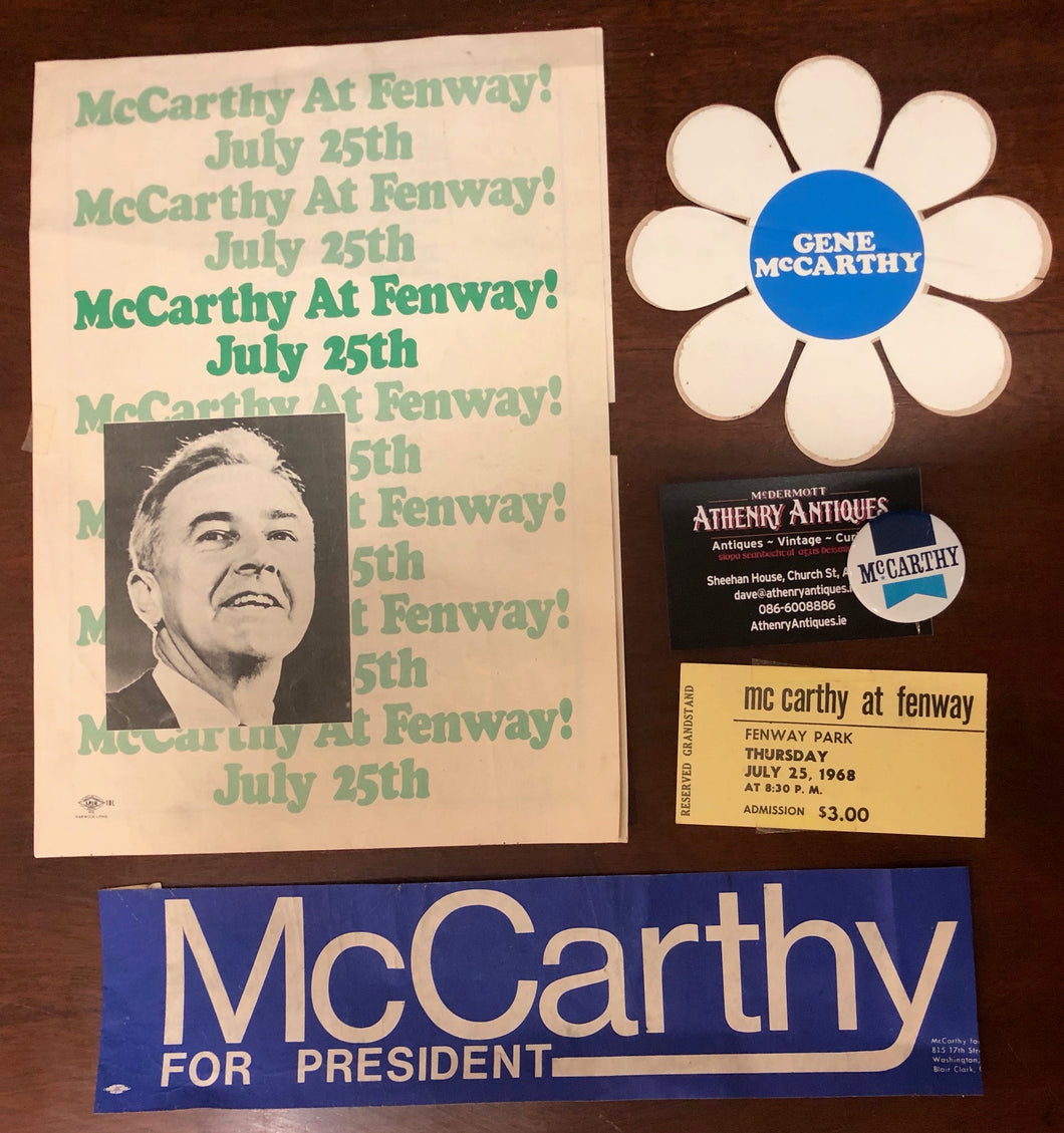Collection of memorabilia- Gene McCarthy for US President - 1968