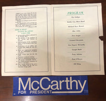 Collection of memorabilia- Gene McCarthy for US President - 1968